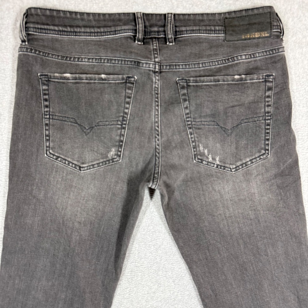 Diesel Sleenker-X Slim Skinny Jeans Mens 33x32 Dark Gray Stretch Denim 069JR - Picture 6 of 16